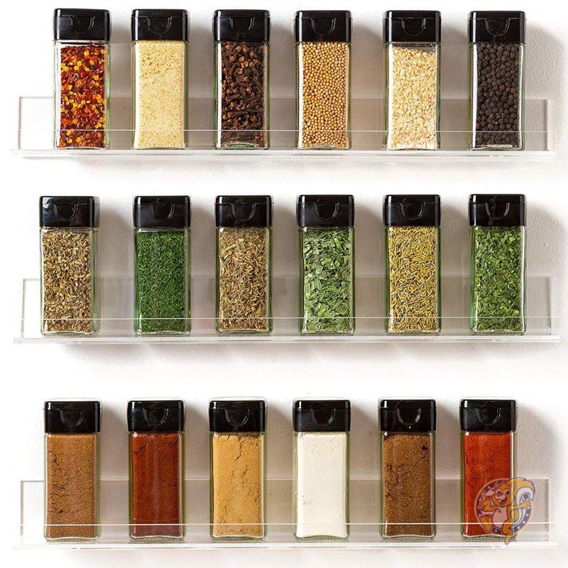 透明アクリルスパイスラック3点セット Pretty Display COMINHKPR97850 シンプルデザイン 送料無料