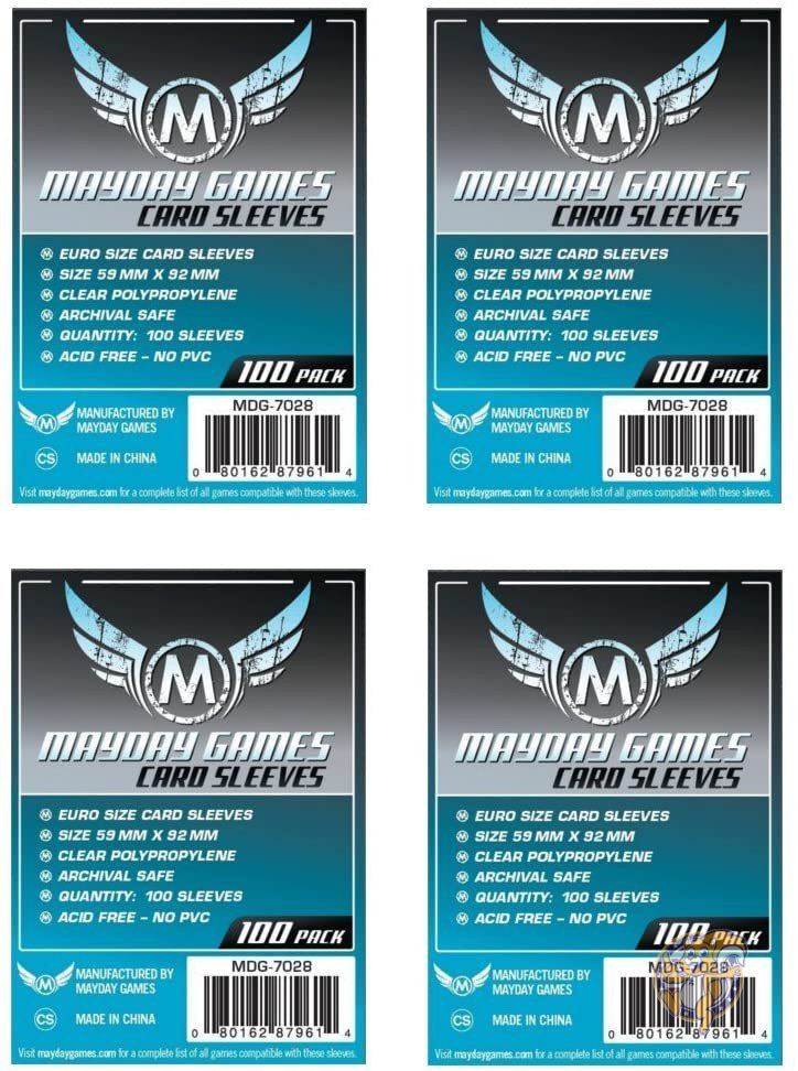 【クーポン配信中】カードスリーブ400枚セット Mayday Games ユーロゲームサイズ 7028 送料無料