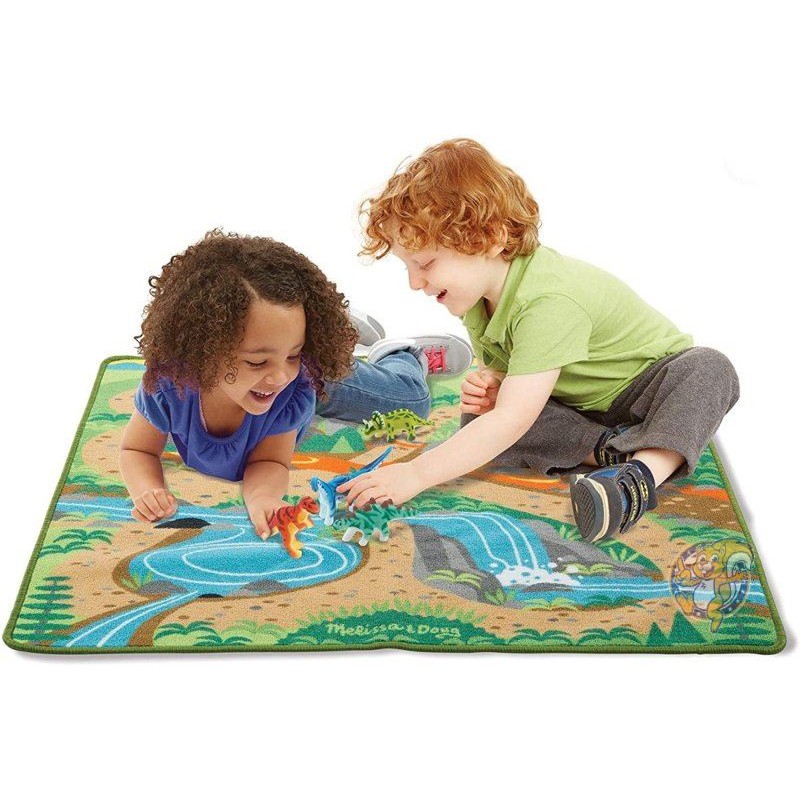 メリッサ＆ダグ Melissa & Doug 恐竜アクティビティーマット (恐竜4匹付き) 9427 プレイマット 送料無料