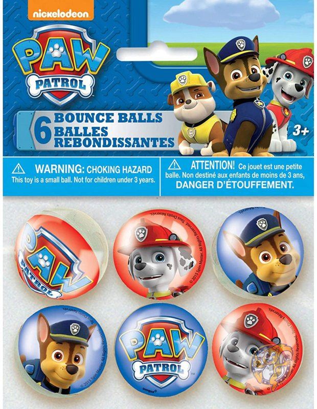 【先着55名様!全品555円クーポン配信中】パウ・パトロール バウンスボール 2x6個パック Paw Patrol スーパーボール 送料無料
