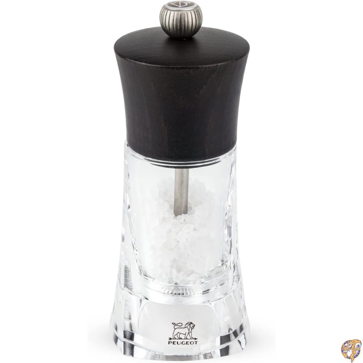 【20日最大4000円クーポン】プジョー PEUGEOT ミル 塩 ソルトミル 透明 アクリル製 粗さ調節 容量60g・14cm 手動 小型 フランス製 チョコ オレロン 28411|パームスアメリカ