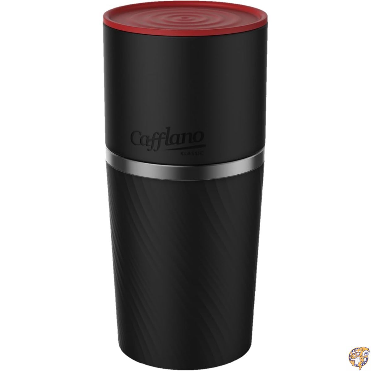 【クーポン配信中】カフラーノ(Cafflano) ポータブル コーヒーメーカー 0.47L アウトドア ハンドドリップ コーヒーミル 粗細調節可 ペーパーレスフィルター マグカップ付 ブラック 9×9×19.5cm クラシック CK-BK