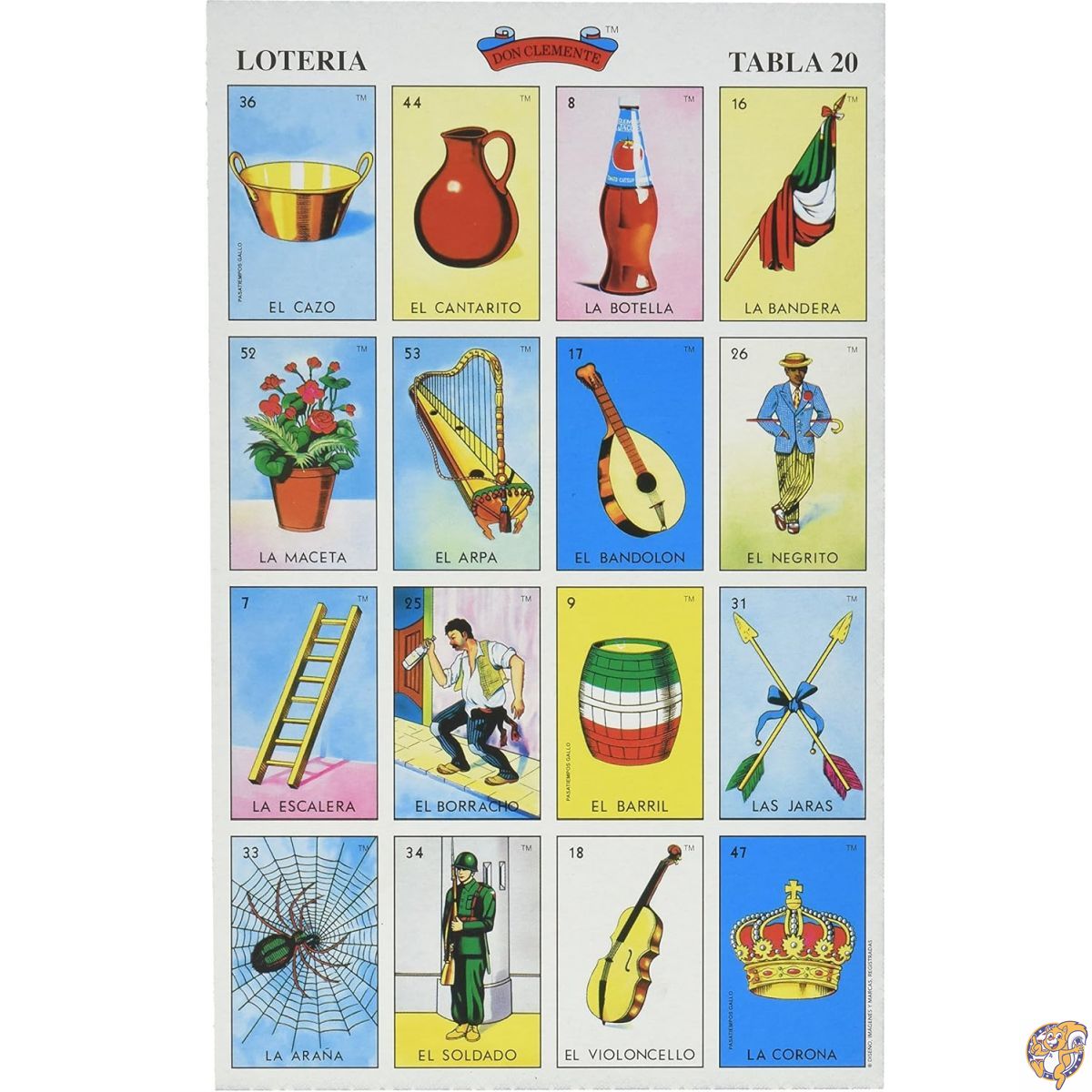 【先着55名様!全品555円クーポン配信中】Autentica LOTERIA Mexican Bingo Set 20 Tablets Colorful and Educational! by Don Clemente [並行輸入品]