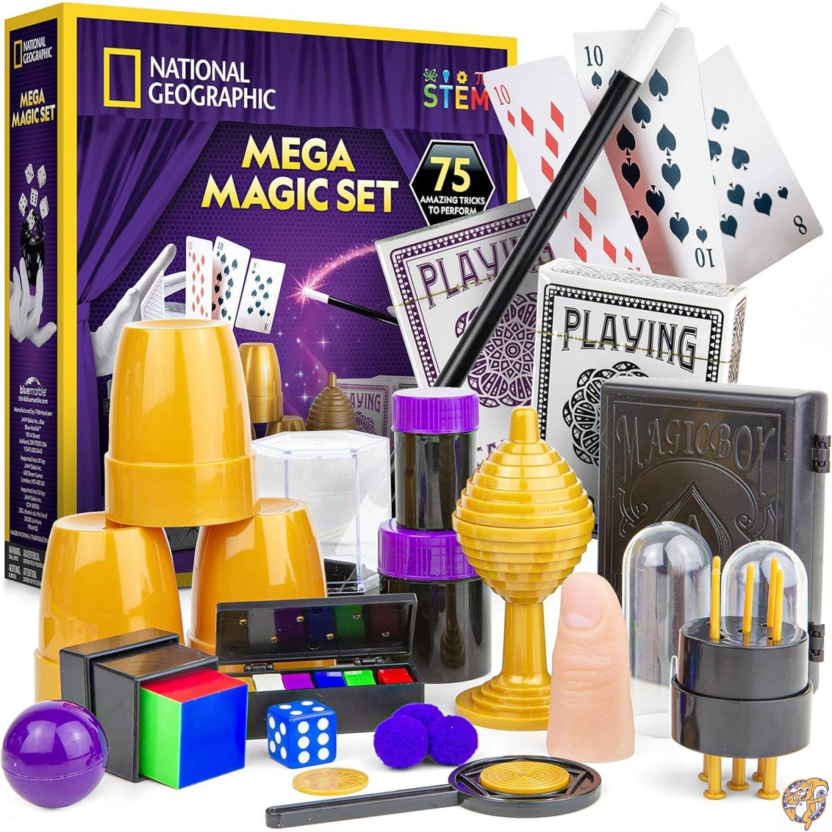 【先着55名様!全品555円クーポン配信中】NATIONAL GEOGRAPHIC メガマジックセット - 75以上のマジックトリックを子供が演奏するマジックトリック。プロマジシャンが提供する各トリックのステップバイステップビデオ説明付き