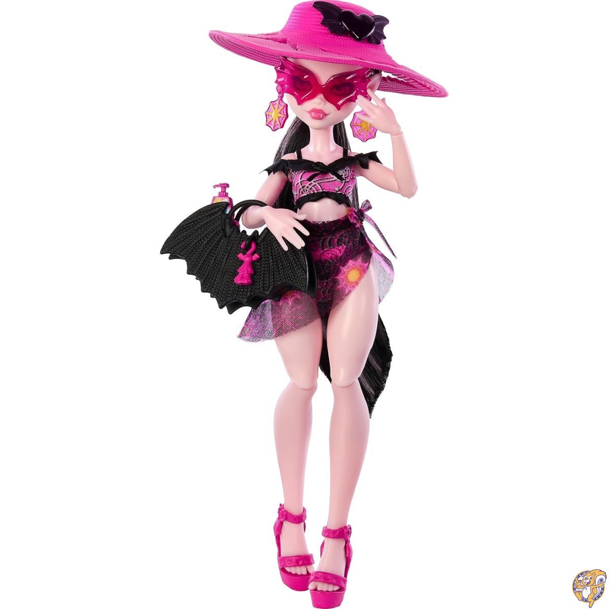【クーポン配信中】Monster High Scare-adise Island Draculaura Doll with Swimsuit, Sarong and Beach Accessories Like Hat, Sunscreen, Tote Topaka GJ