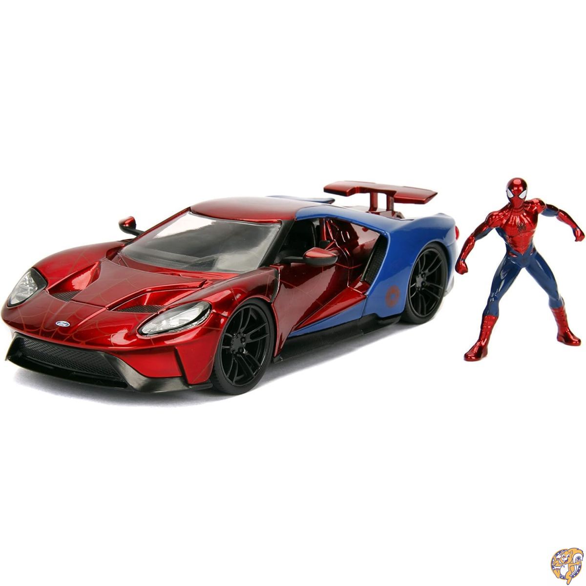 【クーポン配信中】ジャダトイズ(jada toys) Jada 99725 ハリウッドライド 2017 フォードGTスパイダーマンフィギュア 1:24スケール レッド/ブルー
