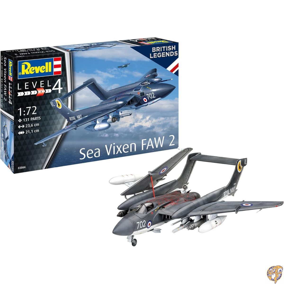 【クーポン配信中】ドイツレベル 1/72 イギリス海軍 シービクセン FAW2 70周年記念 プラモデル 03866