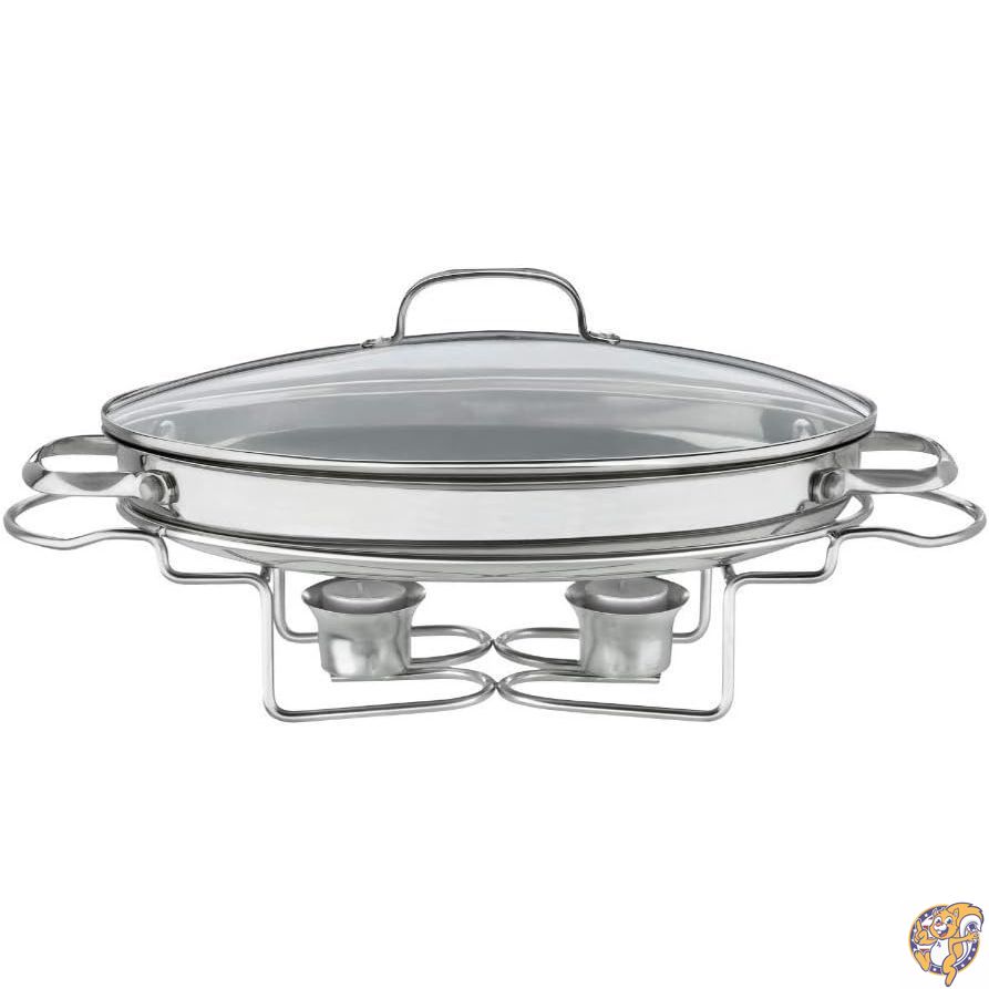 【クーポン配信中】Cuisinart 7BSO-34 ステンレス 13-1/2インチ オーバルビュッフェサーバー、シルバー