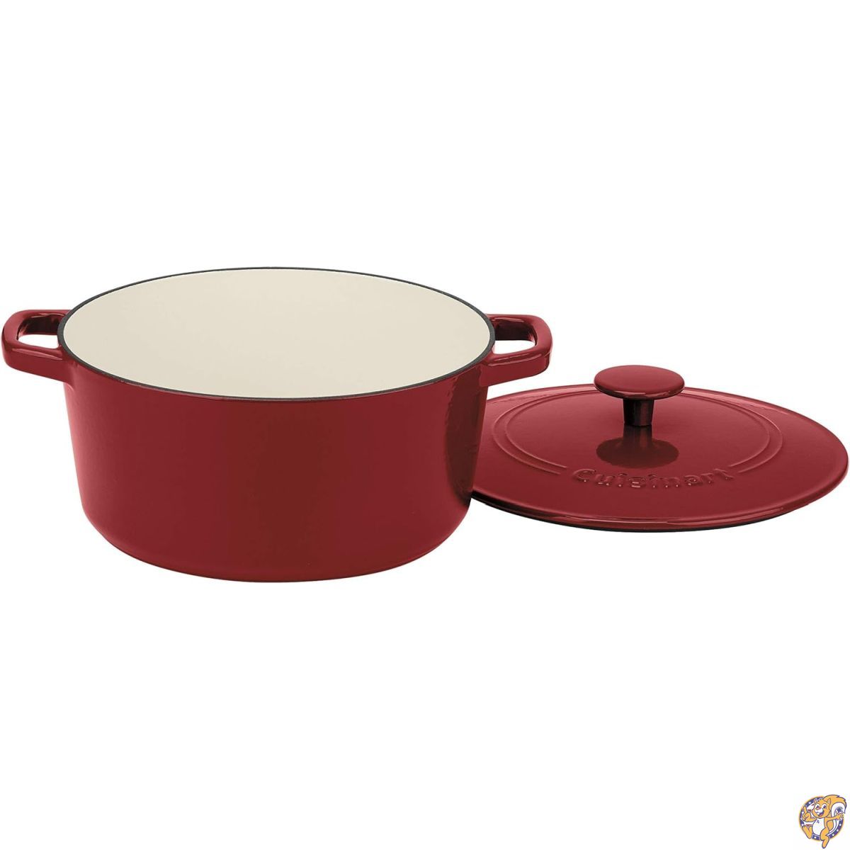 Cuisinart シェフ仕様 クラシック エナメル 鋳鉄 5-Quart レッド CI650-25CR