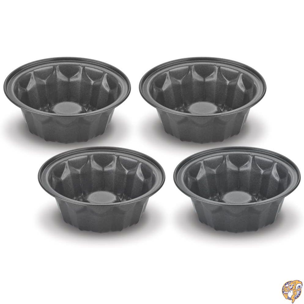 【クーポン配信中】Cuisinart cmbm-4bnt 4 Piece Mini Bundtパンセット、スモール、ブラック