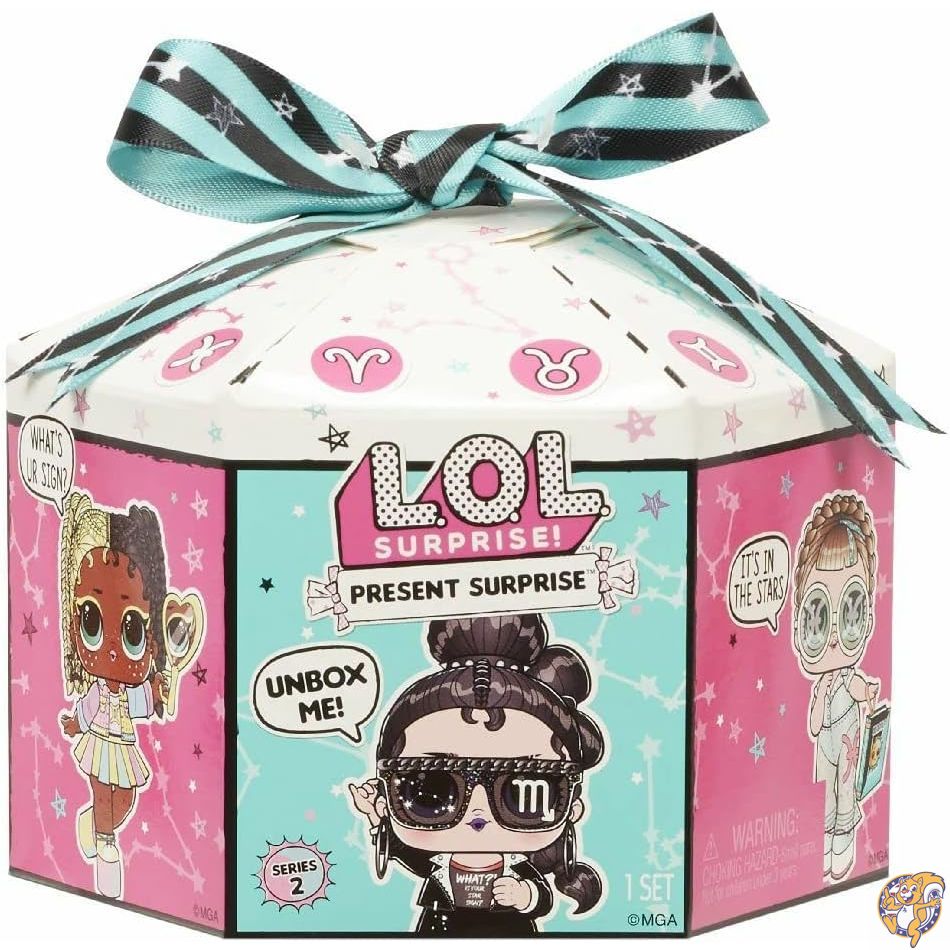 【クーポン配信中】LOL Surprise Present Series 2 Glitter Star Sign Doll with 8 Surprises - Colorful Fun Collectible Playset エルオーエル サプライズ プレゼント キラキラ スター サイン ドール 人形 （並行輸入品）