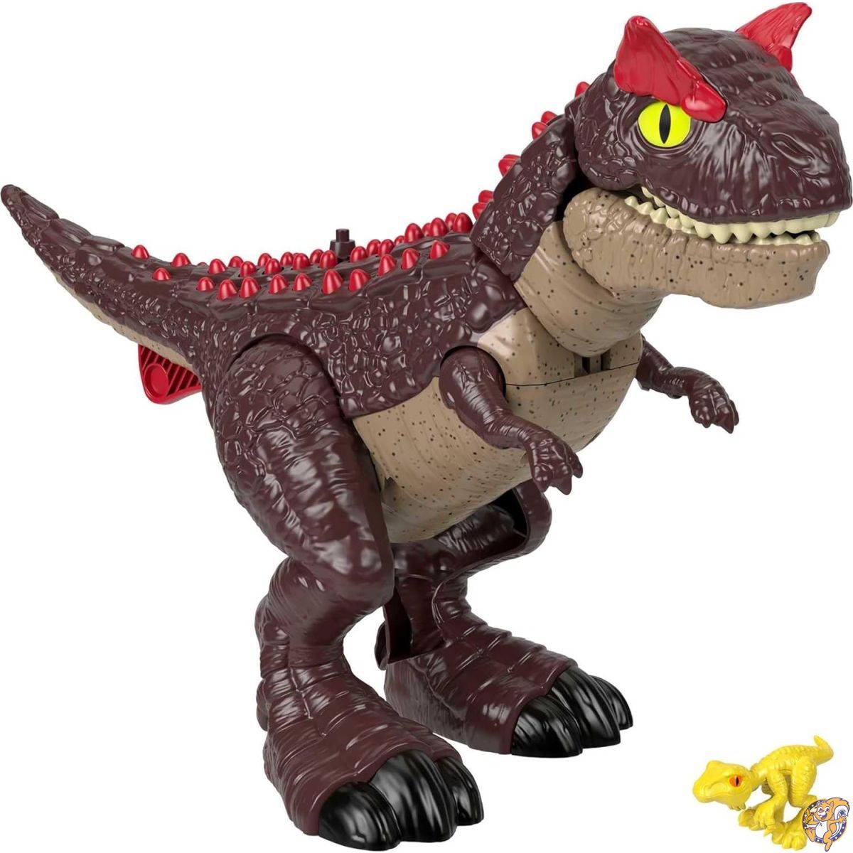 Fisher-Price Imaginext ジュラシックワールド 恐竜 おもちゃ スパイク ストライク カルノタウルス 11インチ フィギュアセット ごっこ遊び 幼稚園 子供