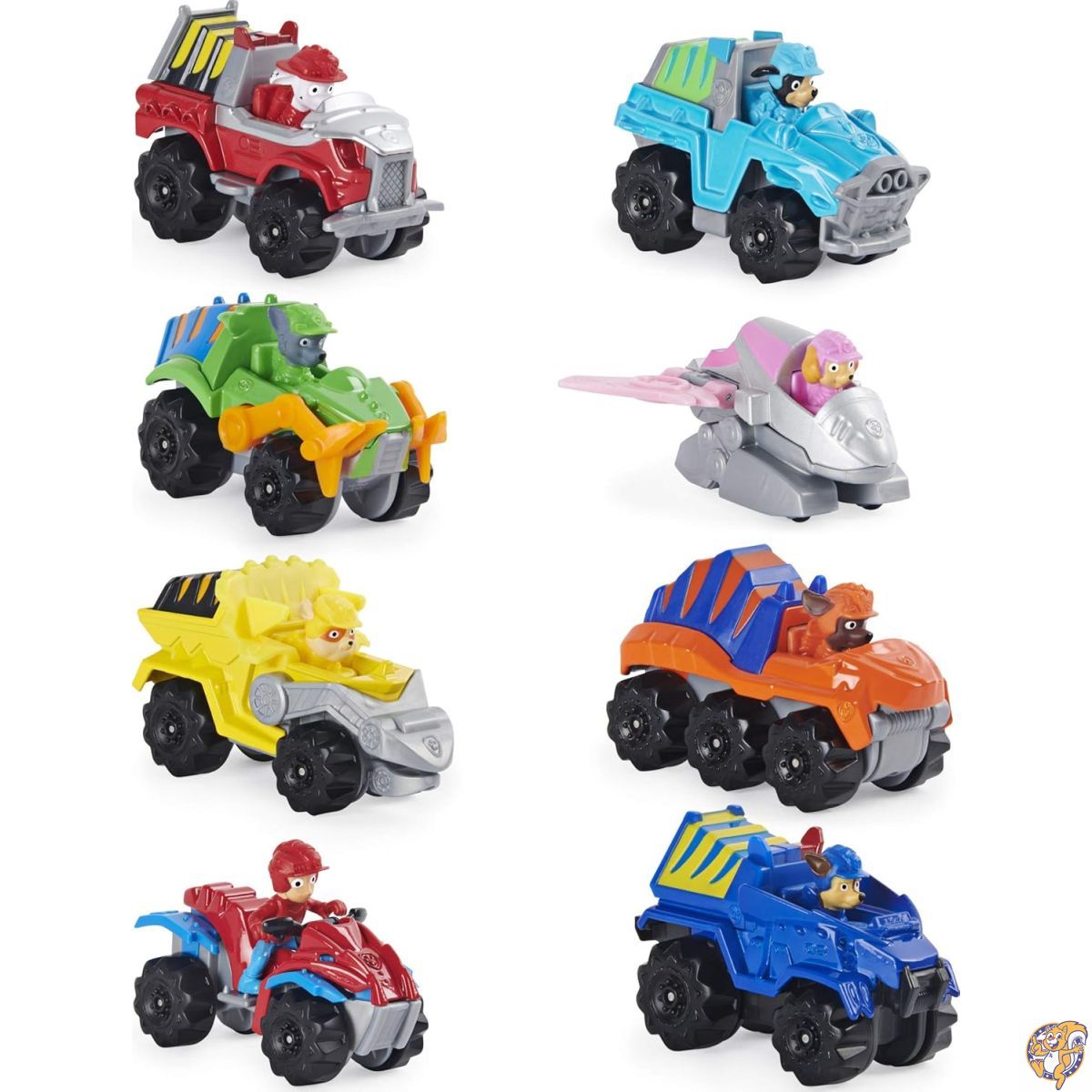パウパトロール 6056889 - True Metal Dino Rescueギフトパック コレクター向けダイカスト車両8個セット 1:55スケール ターゲット限定