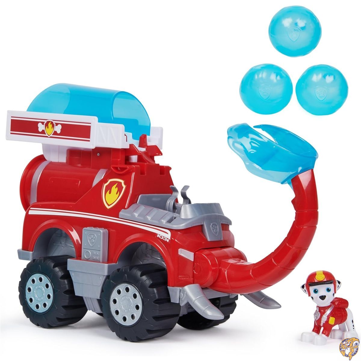 【ポイント2倍!15日】Paw Patrol - Pat Patrouille V&eacute;hicule Deluxe Marcus Jungle Pups Voiture Figurine &Agrave; Collectionner avec Projectiles Jouet Enfant 3 Ans et +