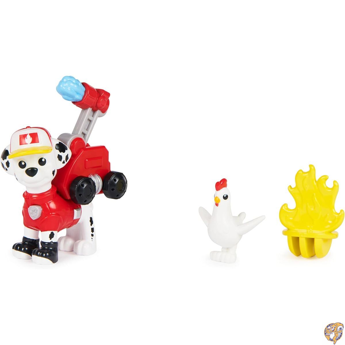 【クーポン配信中】Paw Patrol 6065251, Big Truck Pups, Marshall Action Figur mit Rettungsdrohne zum Anheften, Kabine als Hauptquartier und tierischem Freund, Kinderspielzeug