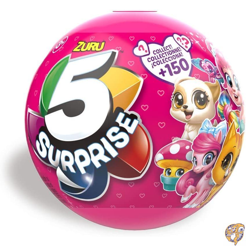 【クーポン配信中】ZURU 5 サプライズ ピンク ミステリーカプセル ミニチュア おもちゃ ミステリーボール (2パック)|パームスアメリカ