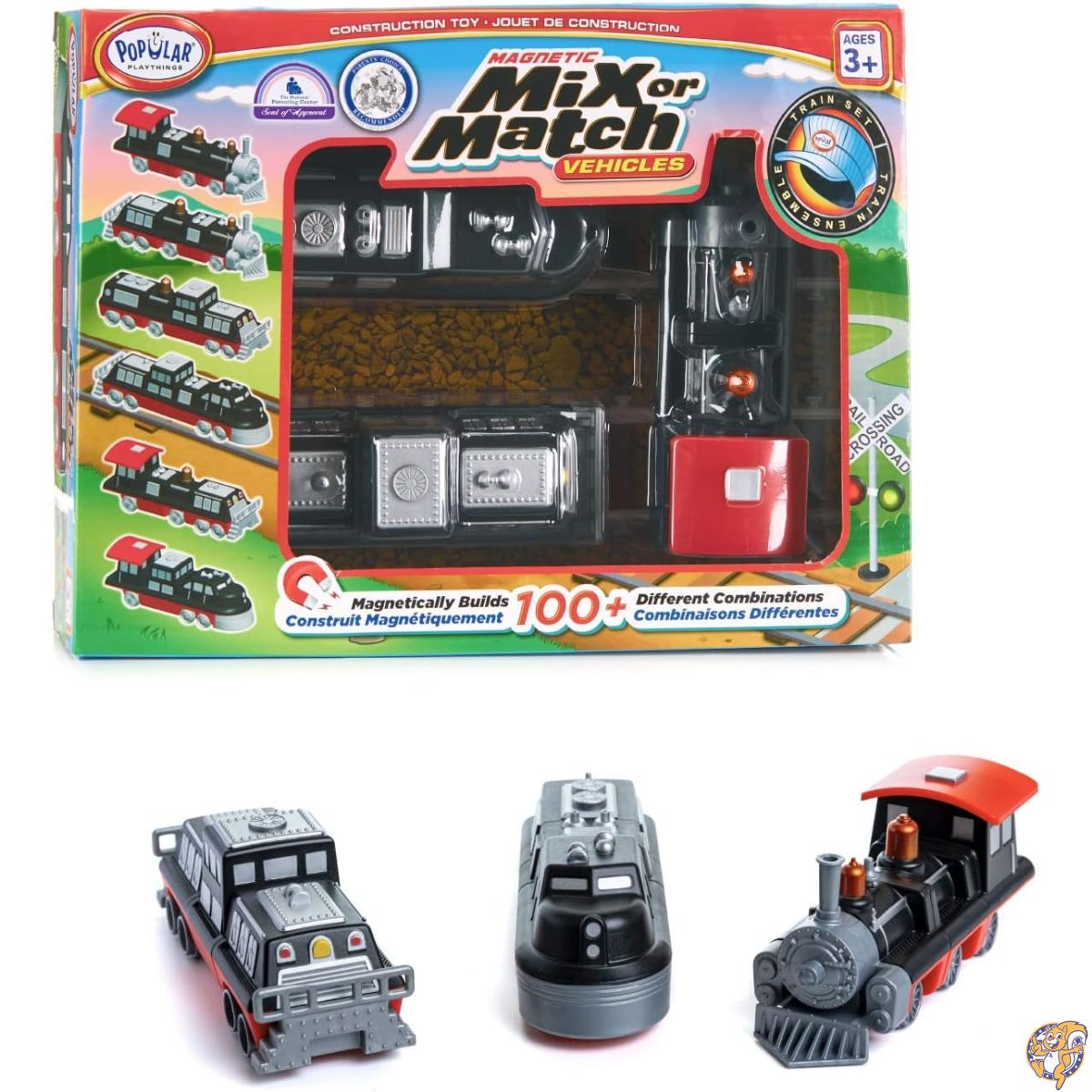 【ポイント2倍!15日】人気のPLAYTHINGS マグネット式ミックスまたはマッチ車両、電車。