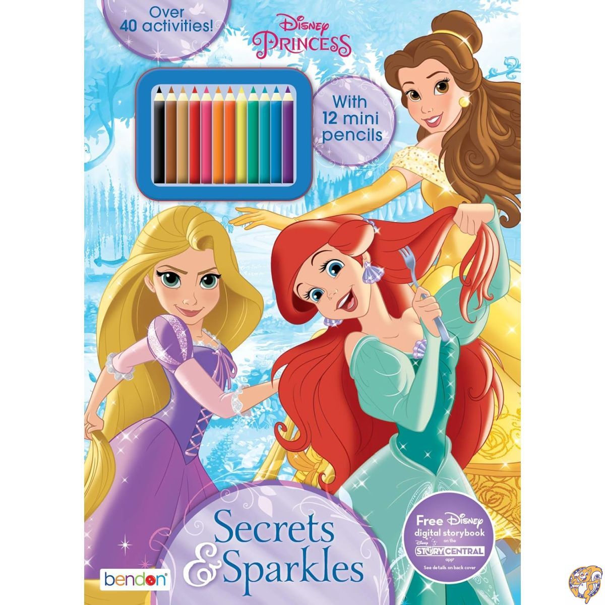 D Princess Secrets and Sparkles Activity Book with Mini Pencils
