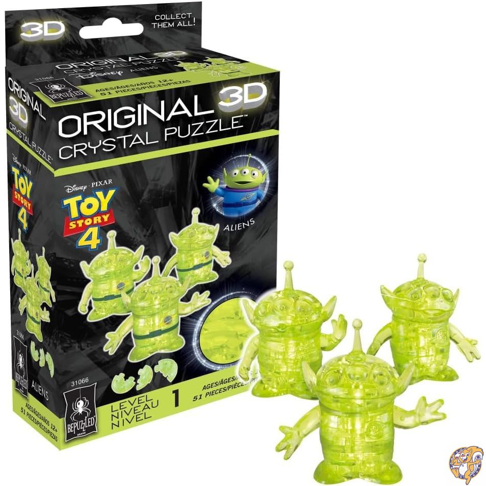 【先着55名様!全品555円クーポン配信中】BePuzzled | ディズニー トイストーリー エイリアン オリジナル 3D クリスタルパズル 対象年齢12歳以上