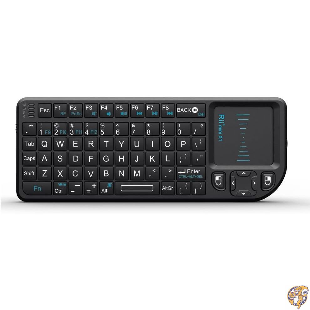 並行輸入 Rii Mini Wireless Keyboard with Mouse Touchpad-Black RT-MWK01