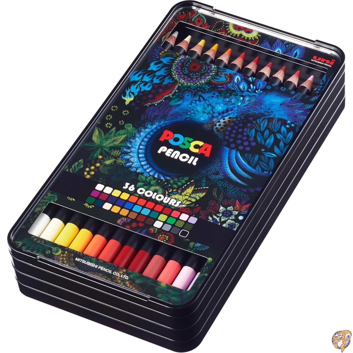 Posca Pencilオイルカラーボックス、マルチカラー36ユニット(1パック)