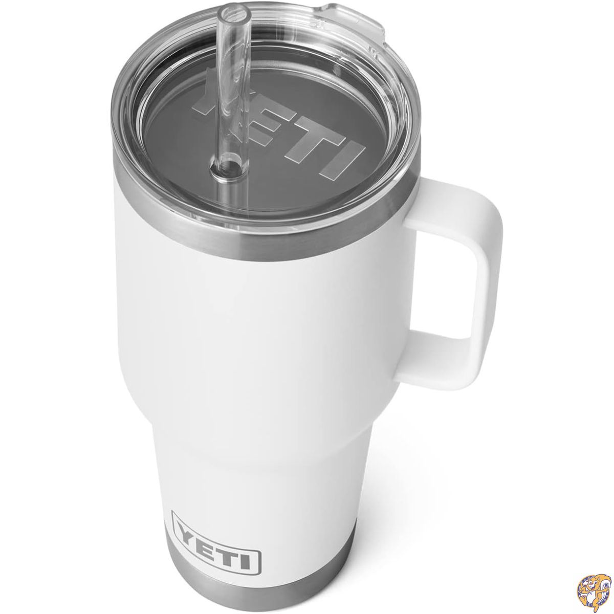 【クーポン配信中】YETI Rambler 35 oz Straw Mug, Vacuum Insulated, Stainless Steel, White