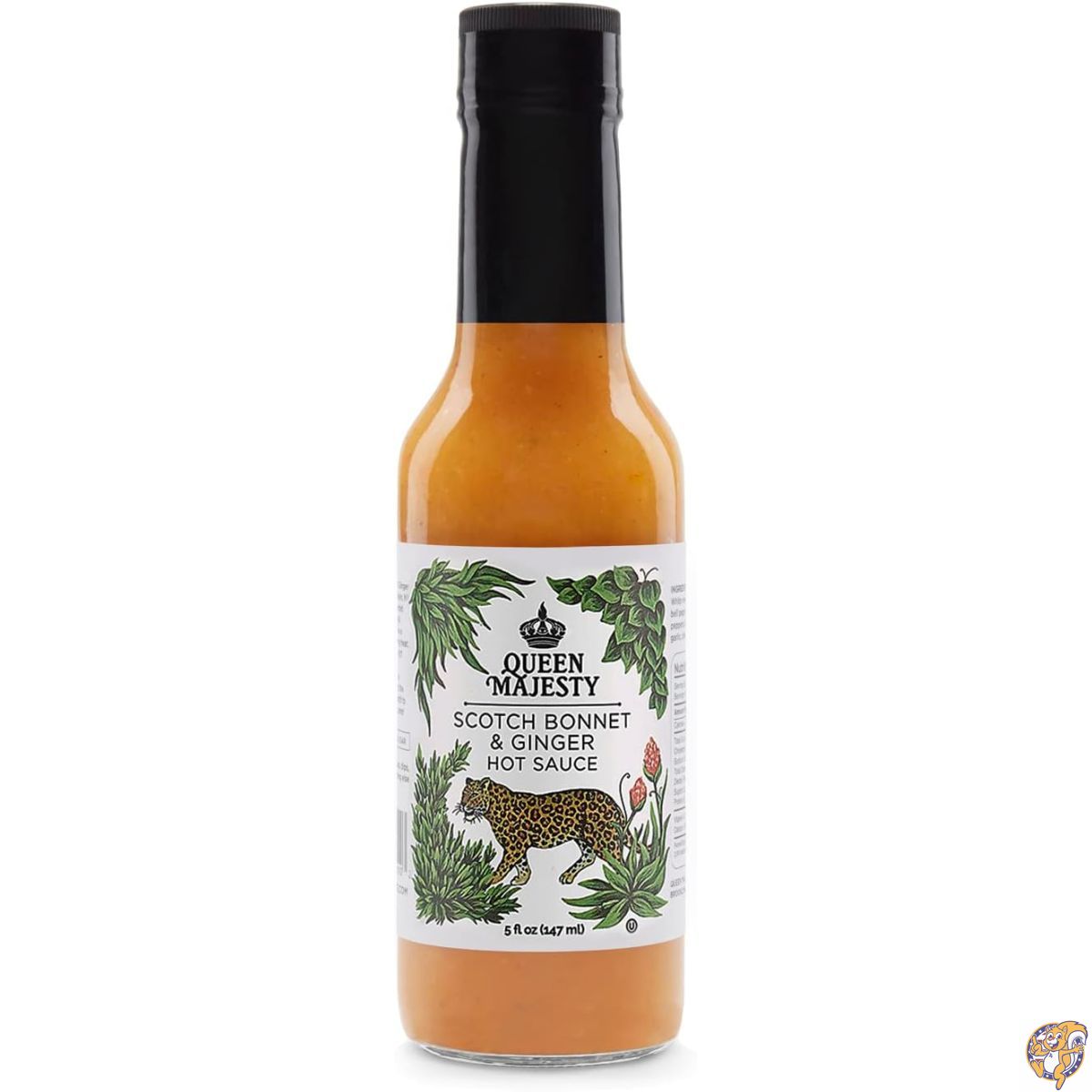 【ポイント2倍!15日】Queen Majesty - Cap&oacute; escoc&eacute;s y salsa picante de jengibre, 5 onzas, totalmente natural, vegano, sin gluten, OMG, az&uacute;car, fabricado en los Estados Unidos, galardonado destacado Hot Ones