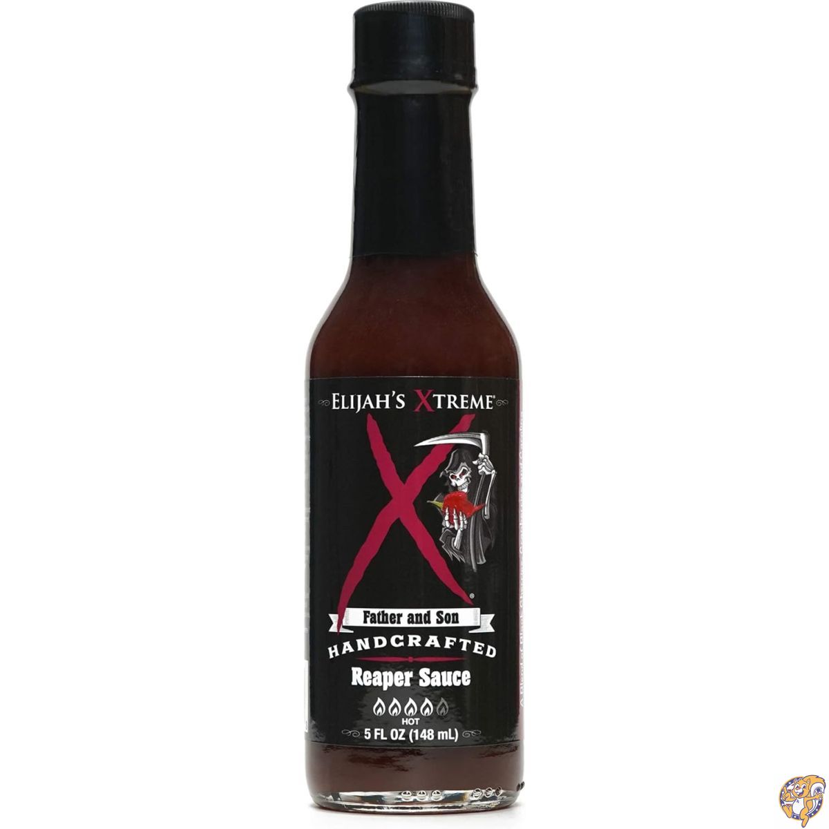 Elijah’s Xtreme Carolina Reaper Hot Pepper Sauce with Sweet Black Cherries, Cranberries and Kentucky Bourbon (5 oz) (2-Pack)