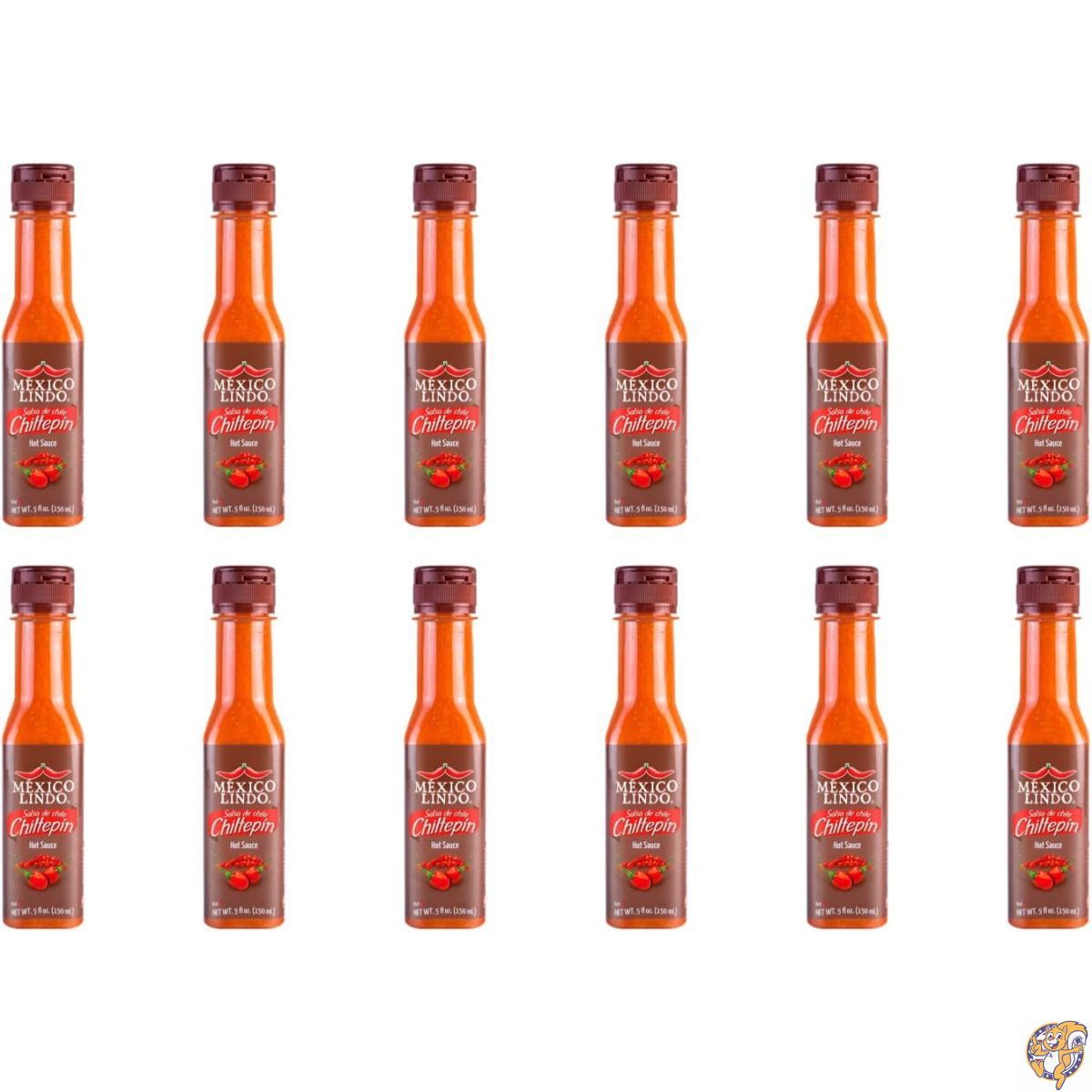 【ポイント2倍!15日】Mexico Lindo Chiltepin Hot Sauce | 14,200 Scoville Level Traditional Spicy Flavor 5 Fl Oz Bottles (Pack of 12)　ホットソース 激辛 辛い ソース 海外 アメリカ ギフト スパイシー 変わり種 調味料 メキシコ 12個セット