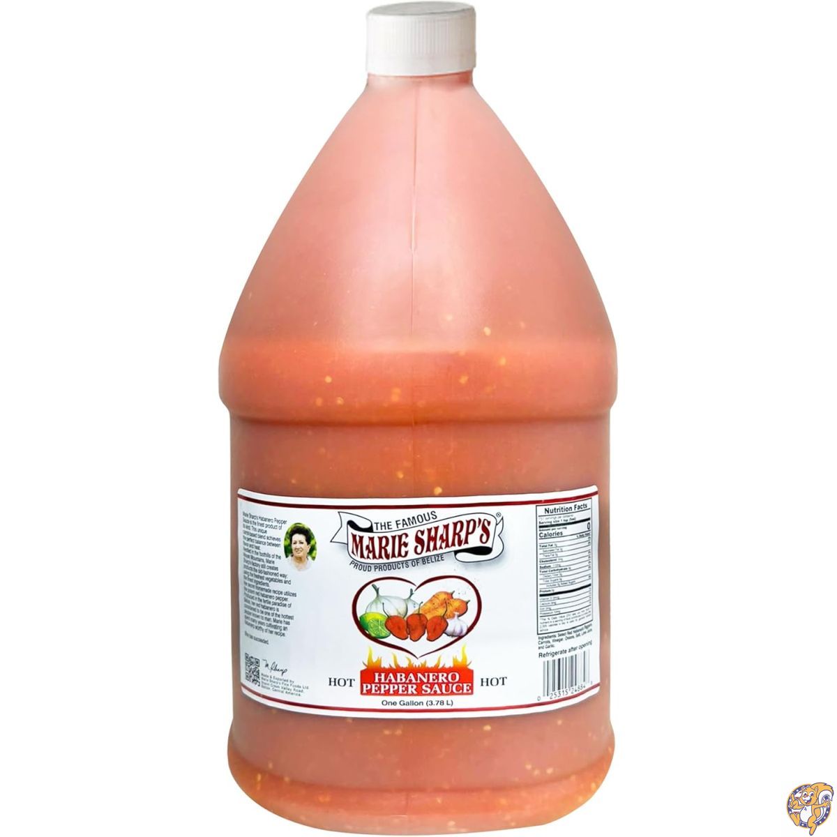 【ポイント2倍!15日】Marie Sharp's Hot Habanero Pepper Sauce, 1 Gallon, 128 Ounce　ホットソース 激辛 辛い ソース 海外 アメリカ ギフト スパイシー 変わり種 調味料 1ガロン 大容量 業務用