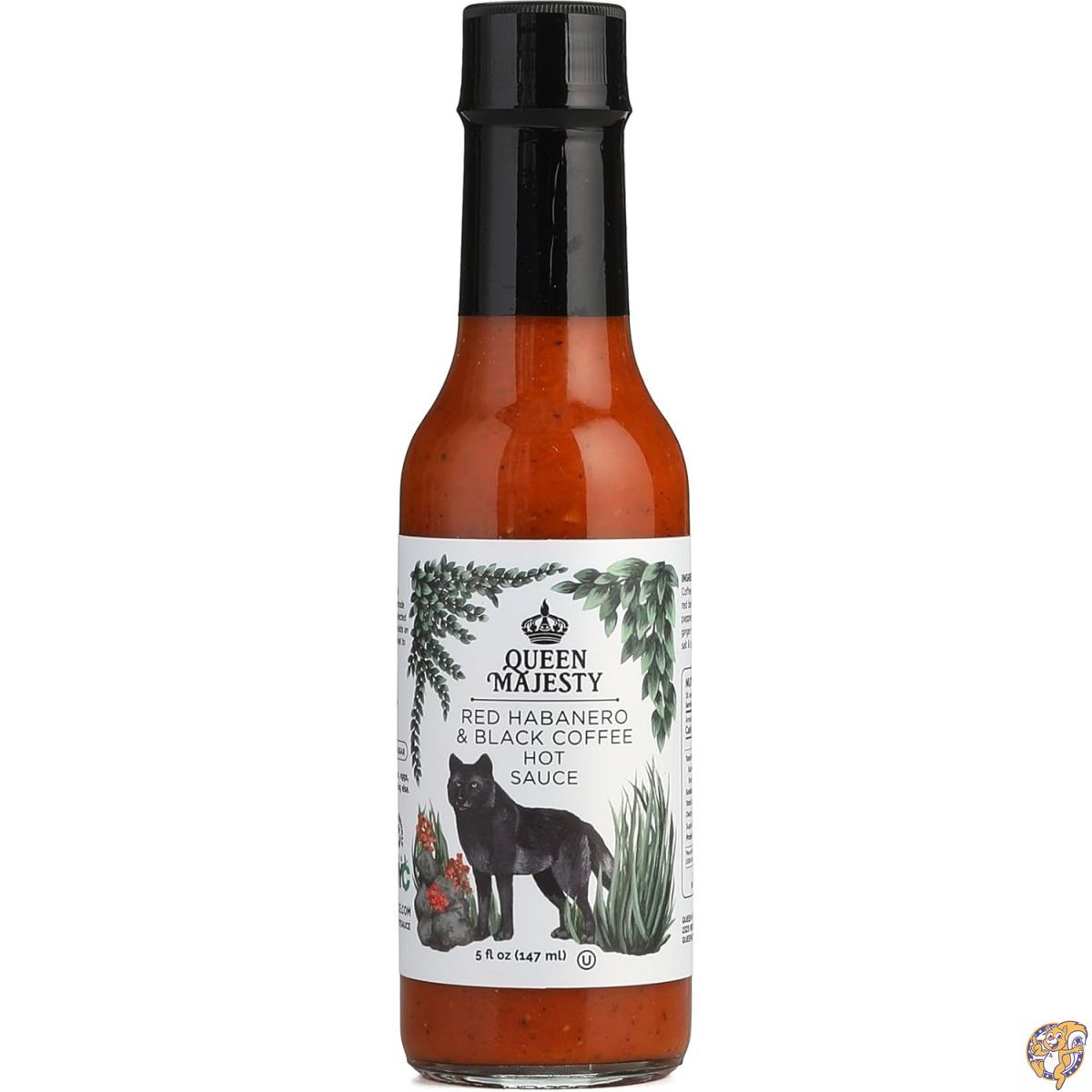 Queen Majesty Red Habanero & Black Coffee Hot Sauce, 5 oz レッドハバネロ＆ブラックコーヒー ホットソース 5オンス 天然素材 フェアトレード ビーガン グルテンフリー 非GMO 砂糖不使用　ホットソース 激辛 辛い ソース 海外 アメリカ スパイシー 調味料