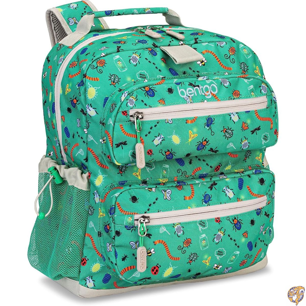 Bentgo Kids Backpack - Lightweight 14 in Unique Prints for School, Travel, & Daycare Roomy Interior, Durable Water-Resistant Fabric, Loop Lunch Bag (Bug Buddies) 8,124円