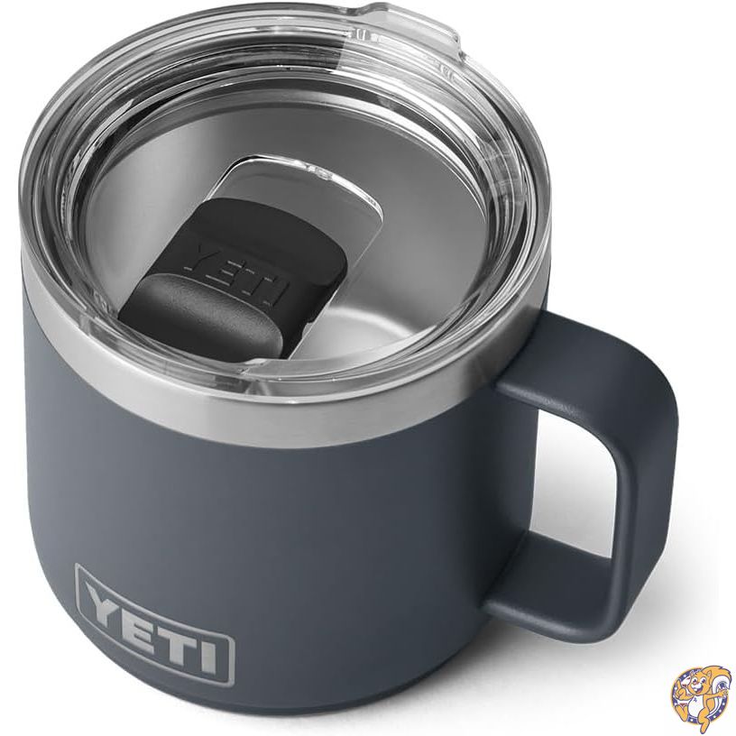 【クーポン配信中】YETI Rambler 14 oz Stackable Mug, Vacuum Insulated, Stainless Steel with MagSlider Lid, Charcoal