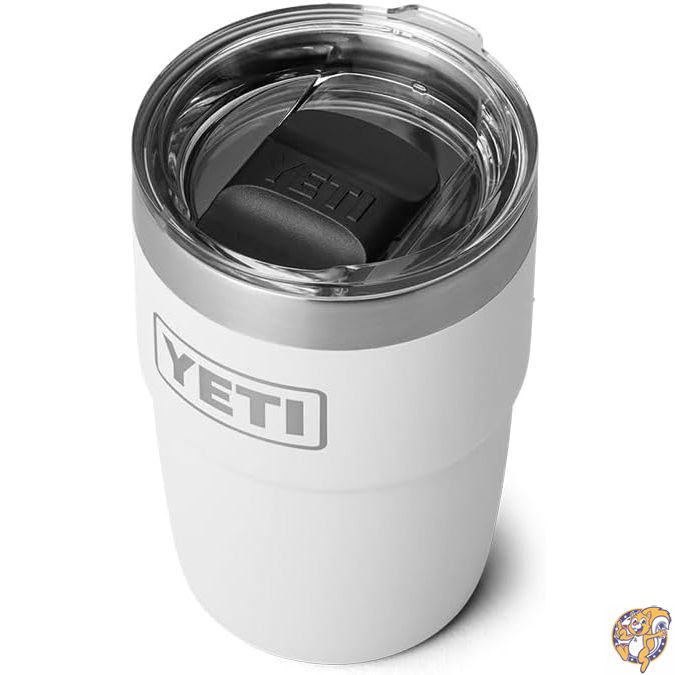【クーポン配信中】YETI Rambler 8 oz Stackable Cup, Stainless Steel, Vacuum Insulated Espresso Cup with MagSlider Lid, White