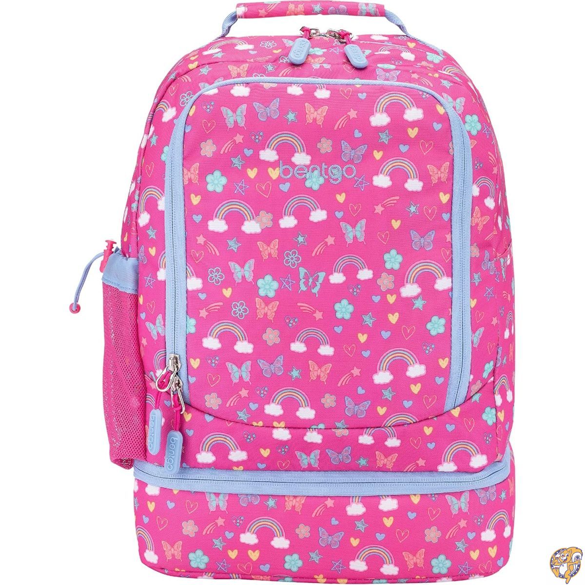 【クーポン配信中】Bentgo Kids 2-in-1 Backpack & Insulated Lunch Bag (Rainbows and Butterflies)