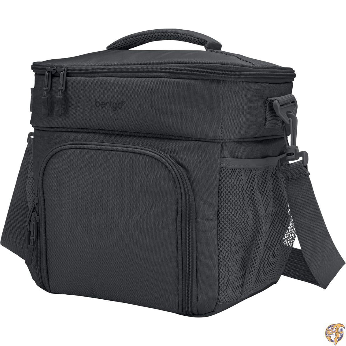 【クーポン配信中】Bentgo&reg; Prep Deluxe Multimeal Bag - Premium Insulation with Water-Resistant Exterior & Interior, Holds 5 Meals, Keeps Meals Warm or Cool for up to 8 Hrs Great All Day Meal Prepping (Dark Gray)
