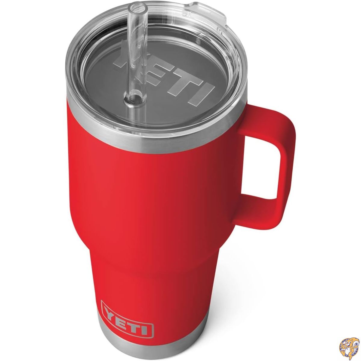 【クーポン配信中】YETI Rambler 35 oz Straw Mug, Vacuum Insulated, Stainless Steel, Rescue Red