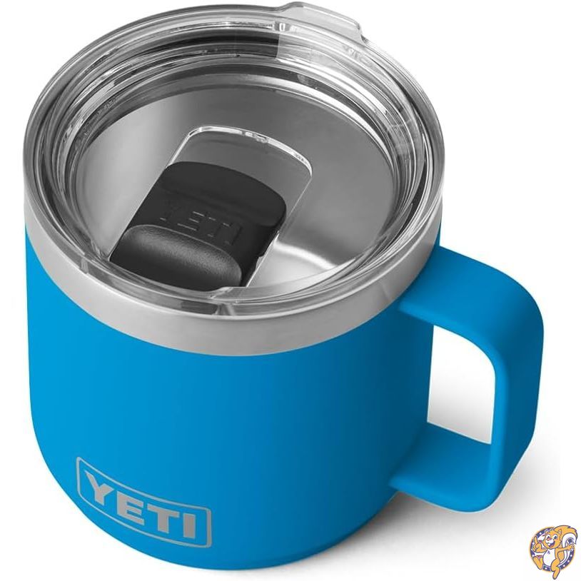 【クーポン配信中】YETI Rambler 14 oz Stackable Mug, Vacuum Insulated, Stainless Steel with MagSlider Lid, Big Wave Blue
