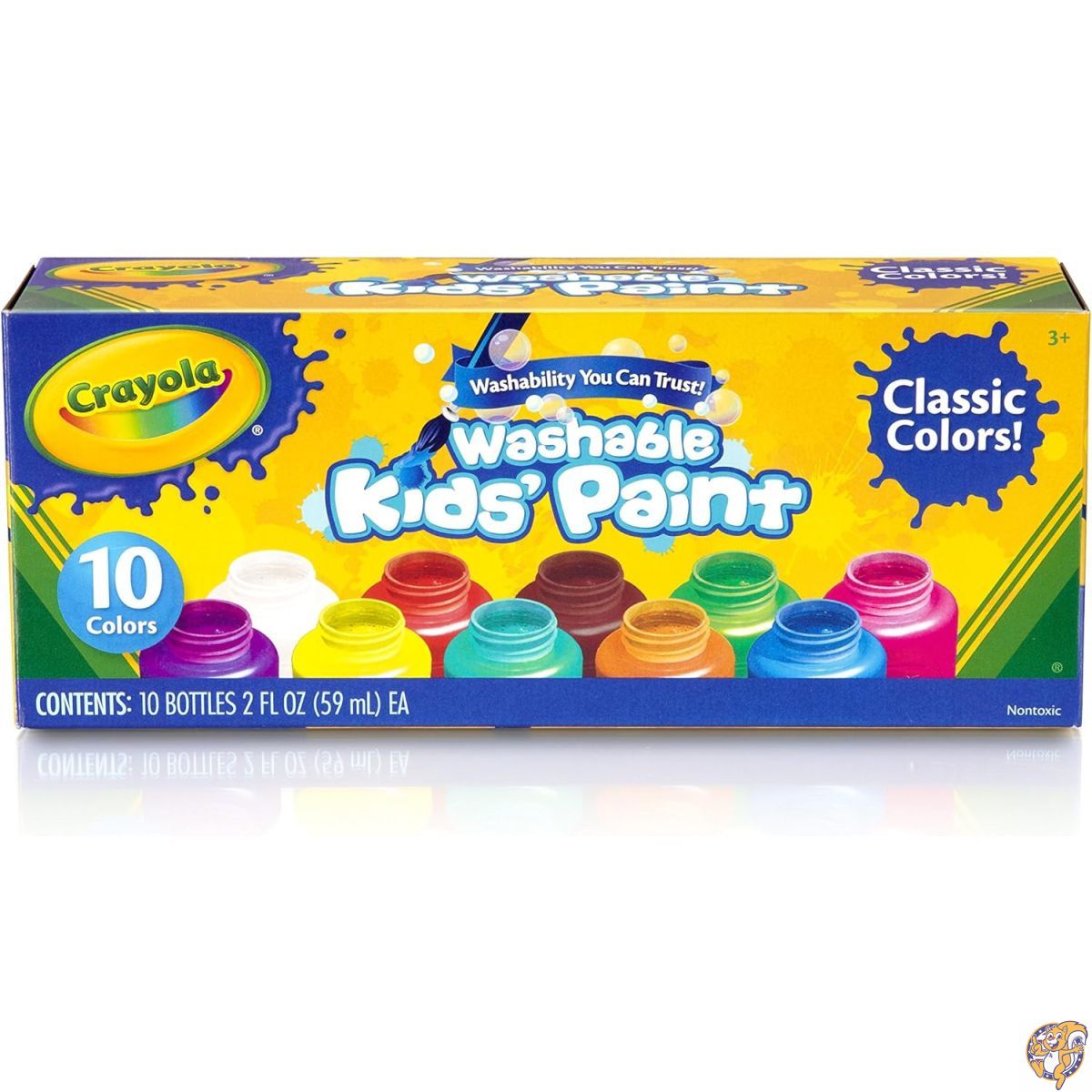 クレヨラ (Crayola) ボトル絵の具 10色セット 水で簡単に落とせる クラシック 正規品 541205