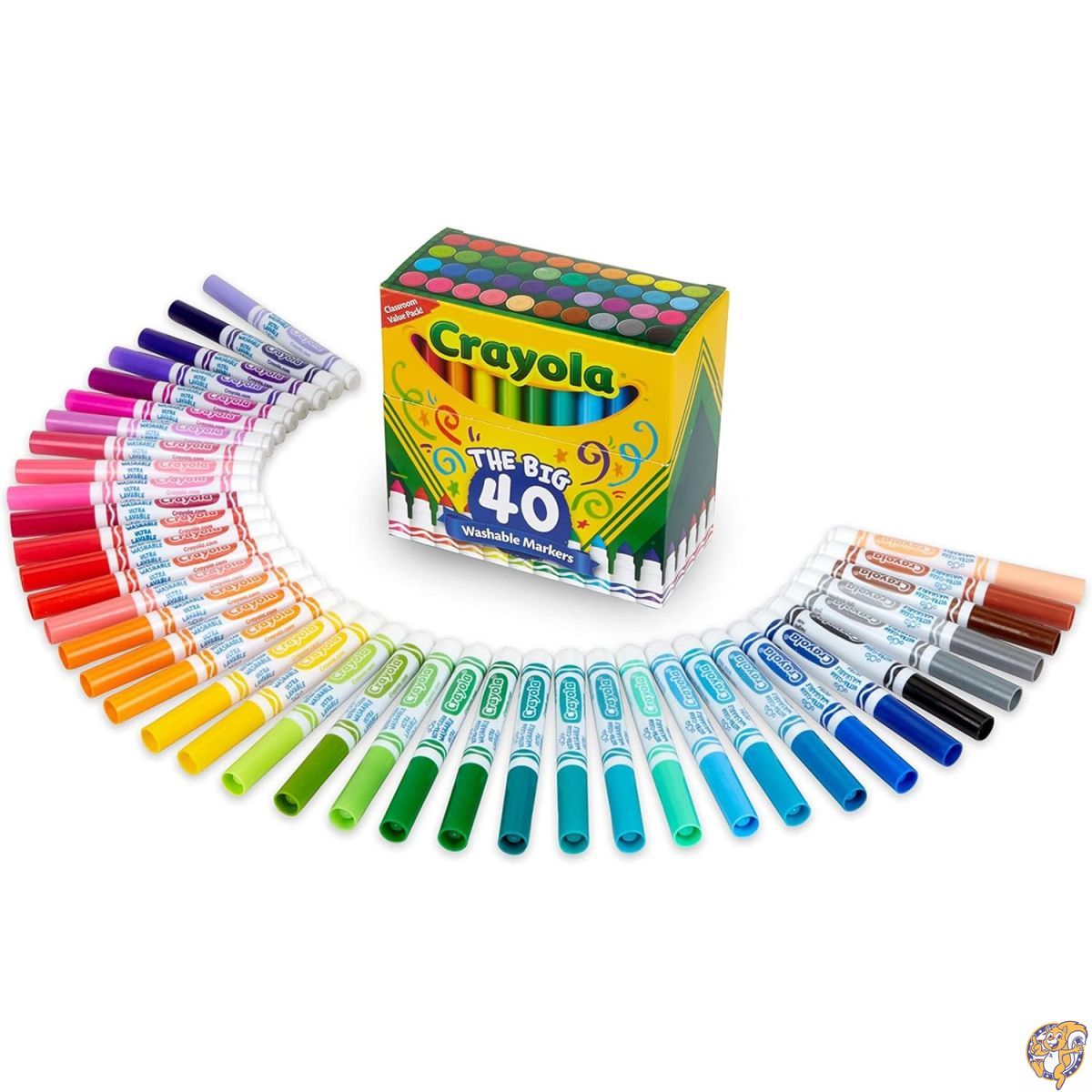 クレヨラ (Crayola) 水で落とせる マーカーペン 40色 ビッグ 587858 正規品
