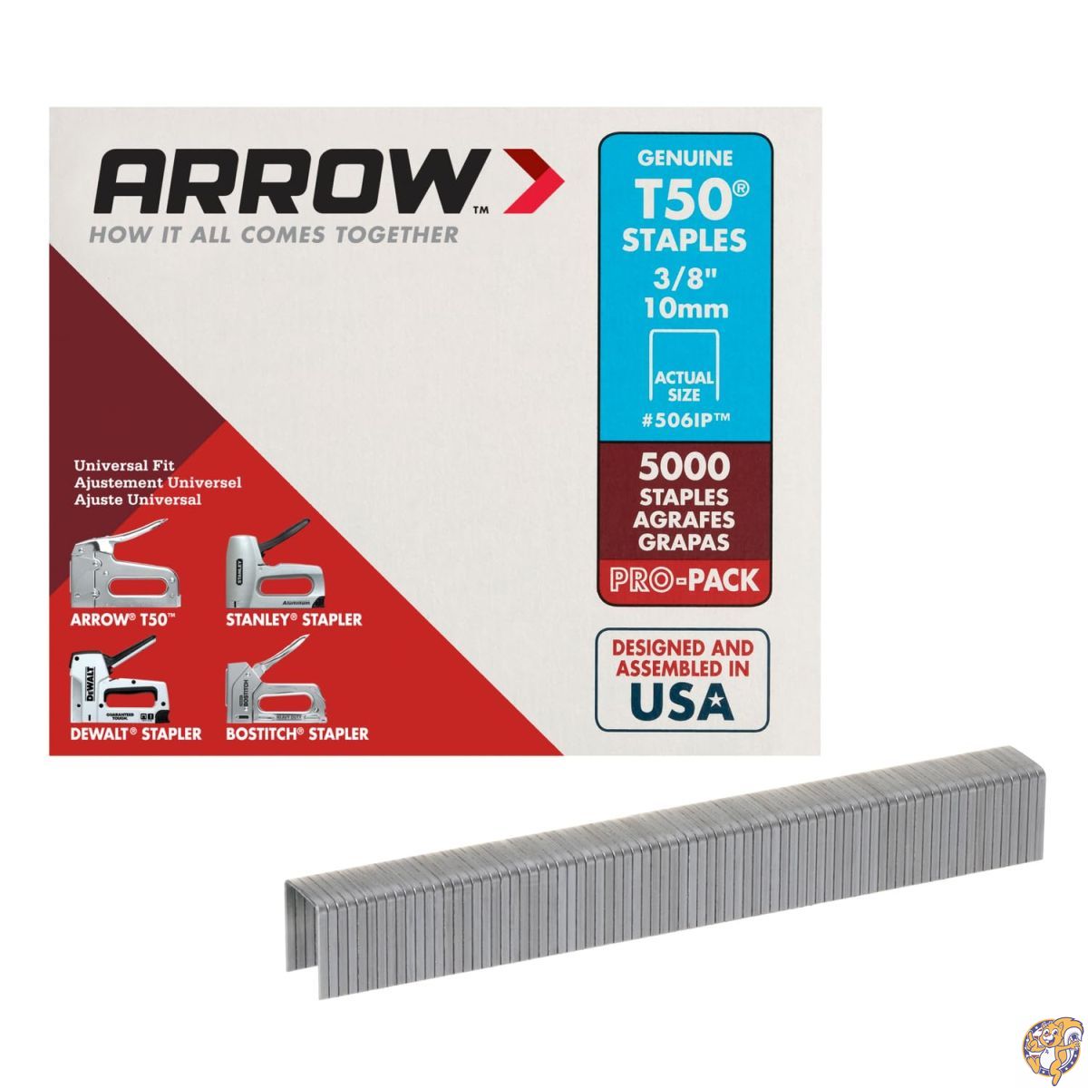 【クーポン配信中】Arrow Fastener506IPT50 Staples-3/8\