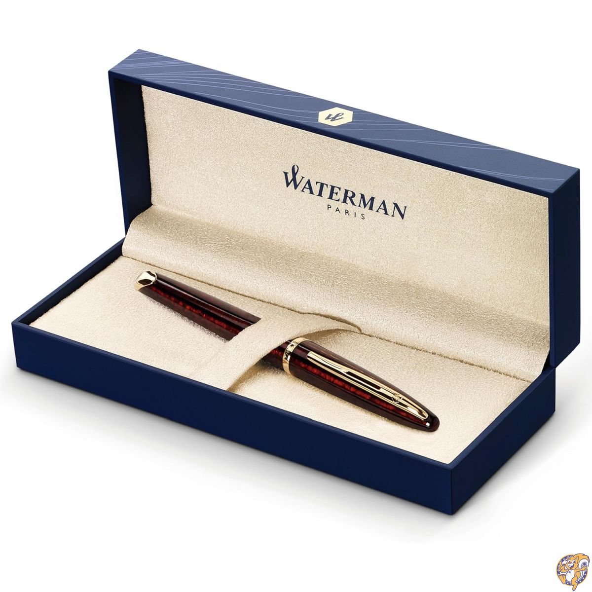 【クーポン配信中】Waterman Carene Gift Box includes Medium Nib Gold Trim Fountain Pen - Amber Lacquer 万年筆 (並行輸入品)｜パームスアメリカ