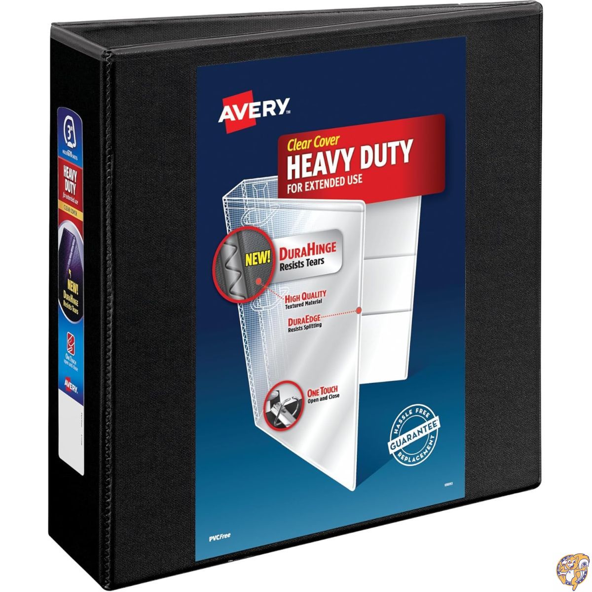 Nonstick Heavy-Duty EZD Reference View Binder, 3\