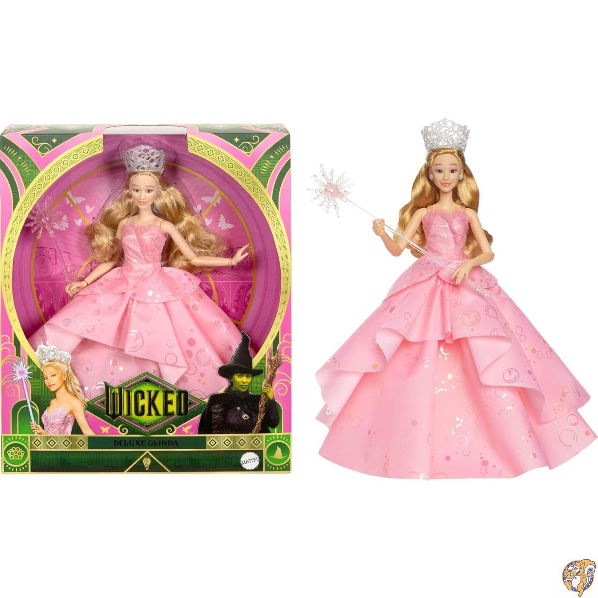 【ポイント2倍!15日】Mattel ユニバーサル 邪悪なデラックス グリンダ ファッションドール & アクセサリー クラウン&セプター 映画にインスパイアされた外観 可動性
