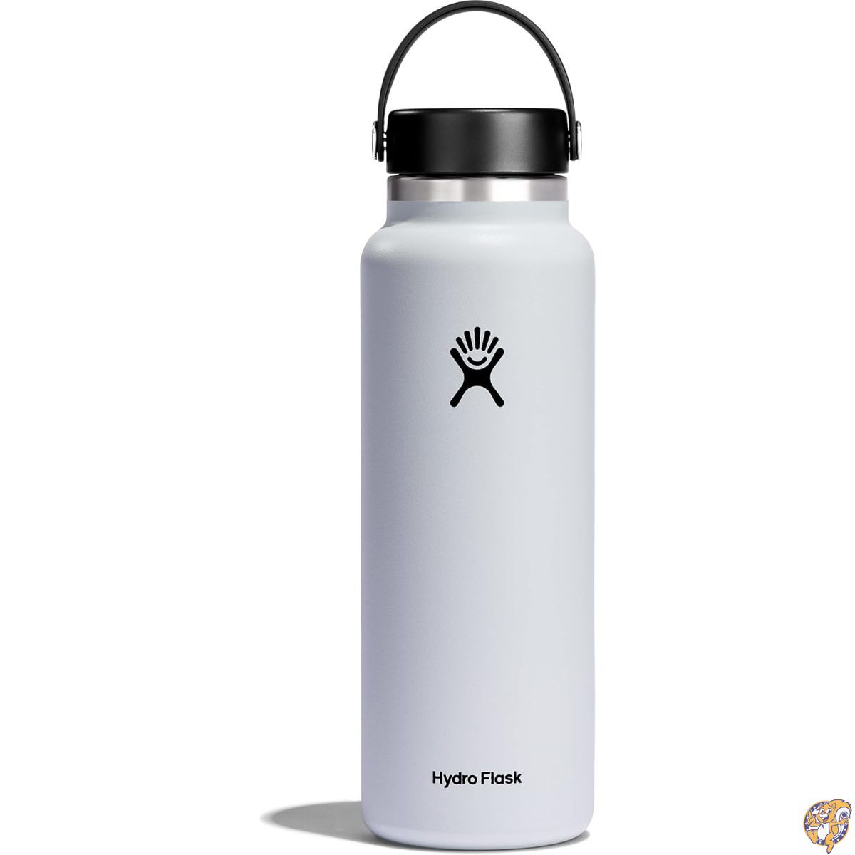 【クーポン配信中】Hydro Flask ウォーターボトル ステンレススチール&真空断熱 広口2.0 漏れ防止フレックスキャップ 複数のサイズと色 40 oz (1180 ml) Wide Mouth ホワイト W40BTS110