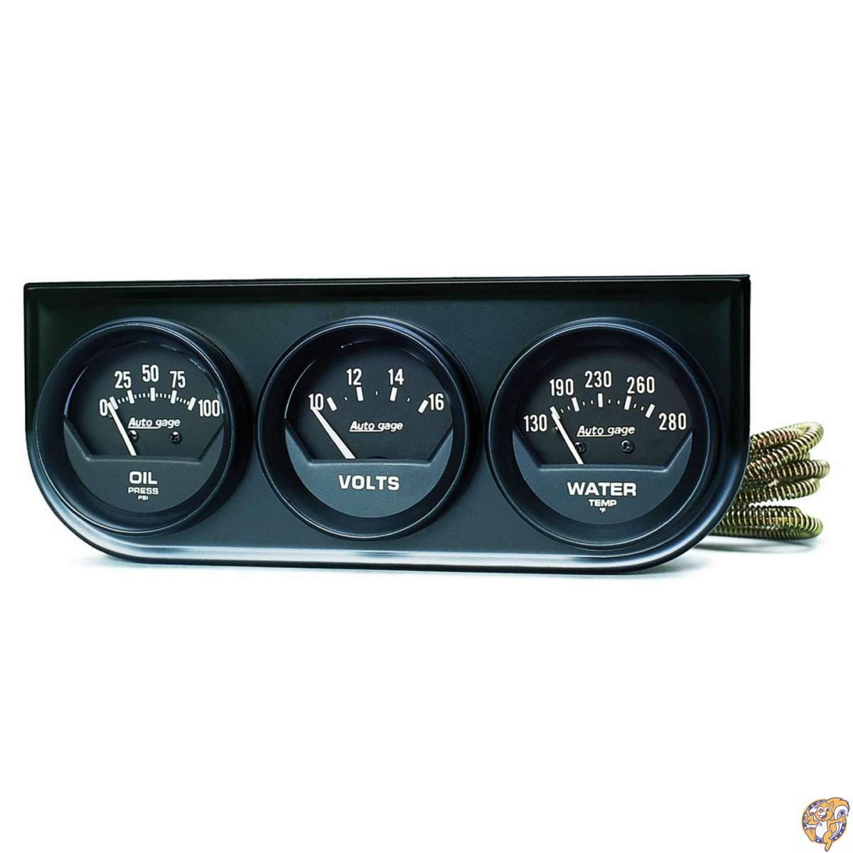 【クーポン配信中】オートメーター AutoMeter 2348 オートメーター3連メータ 油圧計/ボルト電圧計/水温計