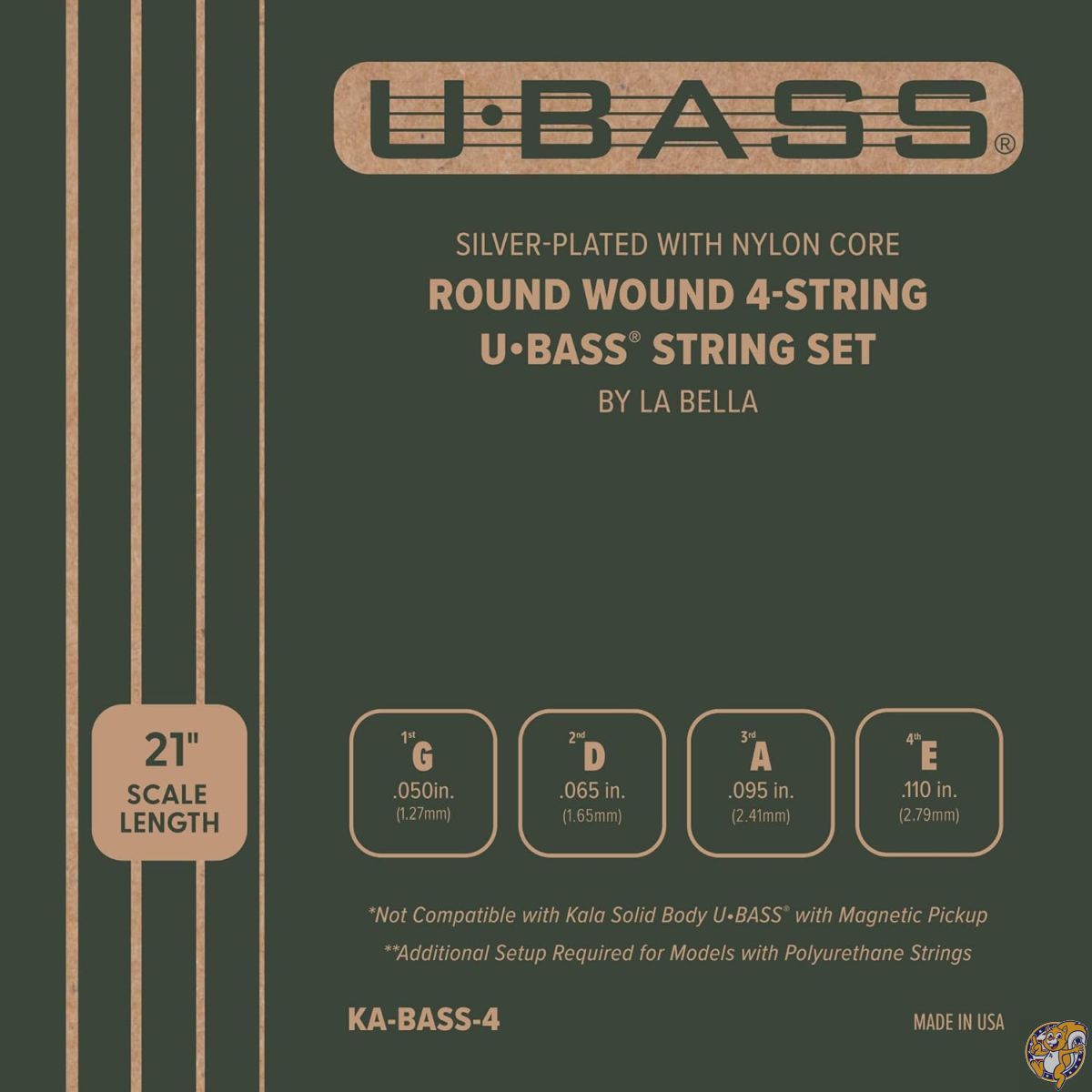 【クーポン配信中】KALA ベース弦セット ウクレレベース ワウンドタイプ KA-BASS4 U-BASS|パームスアメリカ