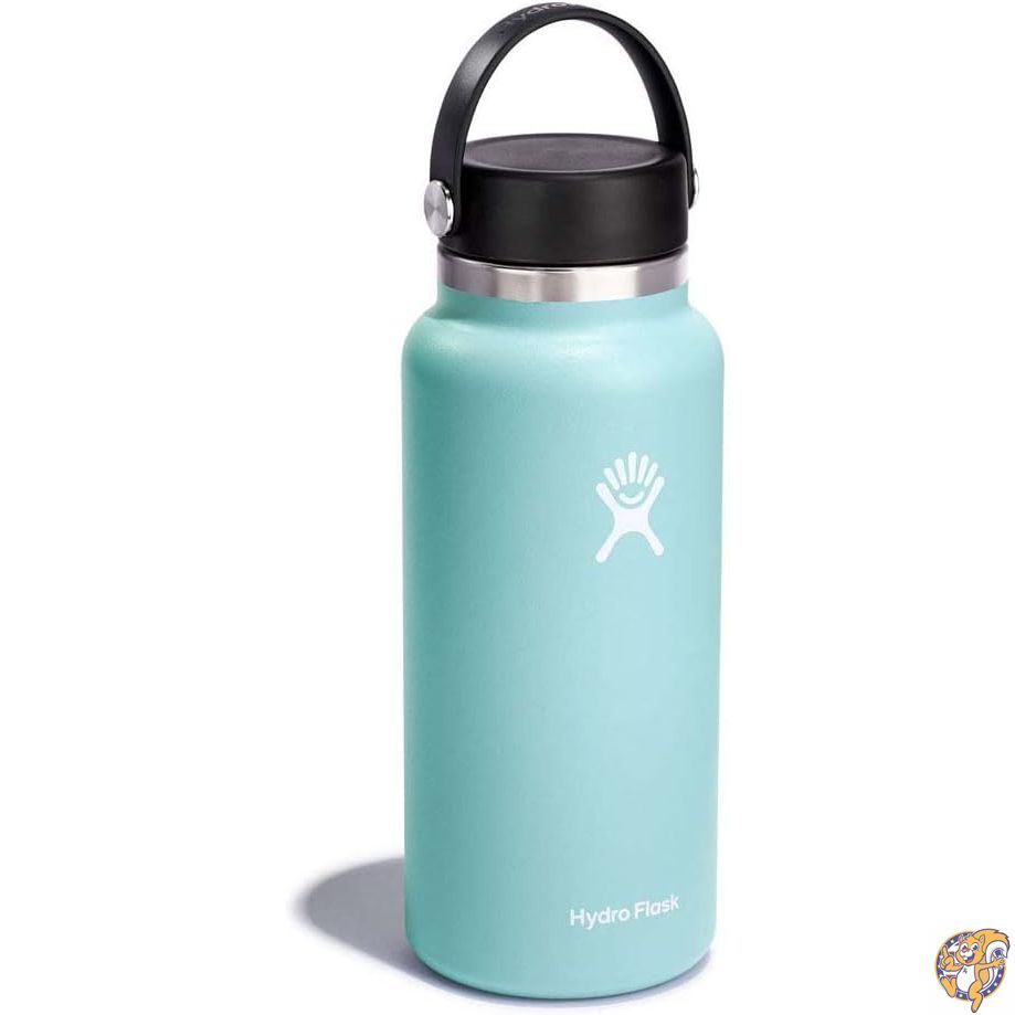 【クーポン配信中】Hydro Flask 32 oz Wide Mouth with Flex Cap Stainless Steel Reusable Water Bottle Dew - Vacuum Insulated, Dishwasher Safe, BPA-Free, Non-Toxic