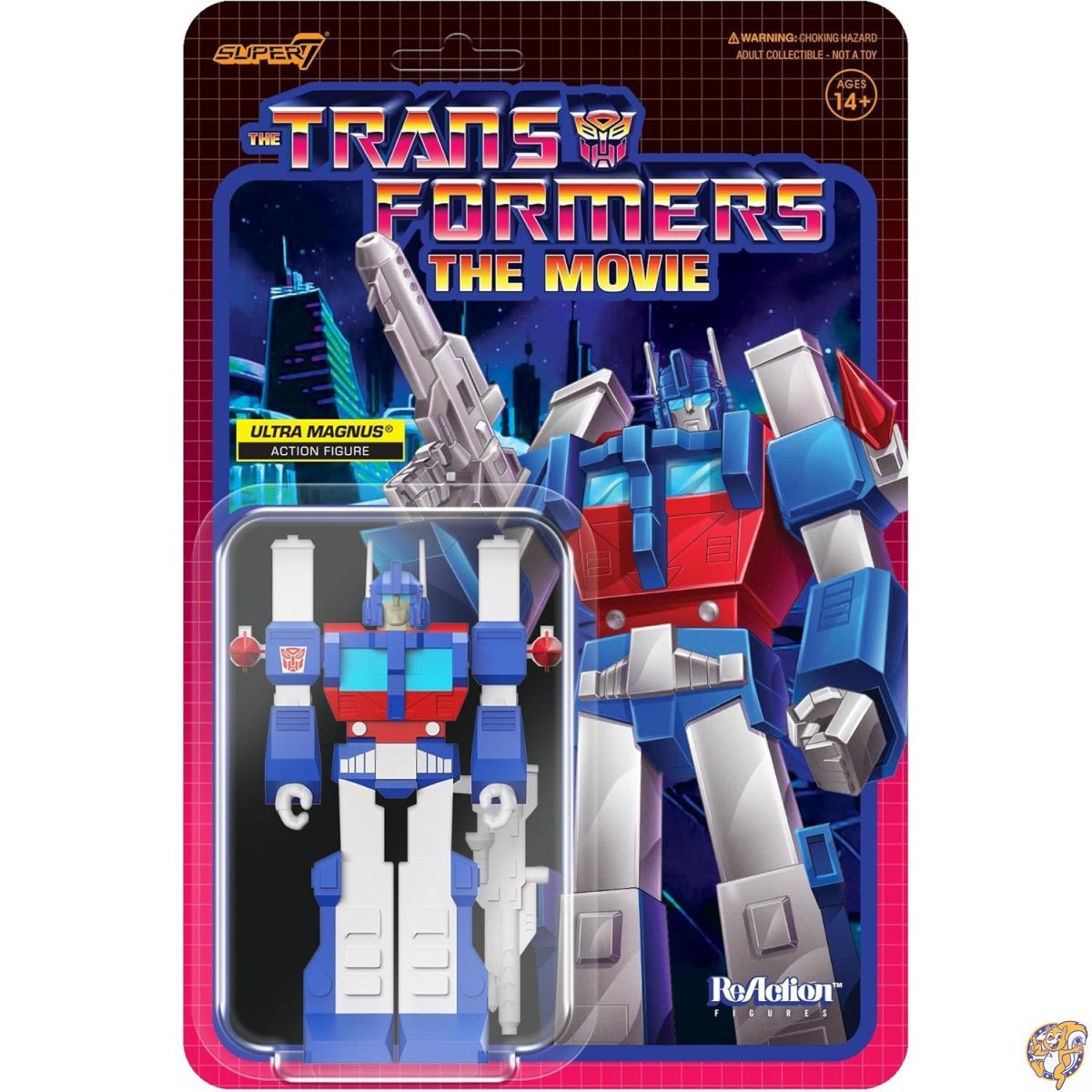 【クーポン配信中】Super7 トランスフォーマー ウルトラマグナス - 4インチ アクションフィギュア アクセサリー付き クラシックカートゥーン コレクターズアイテム レトロトイ
