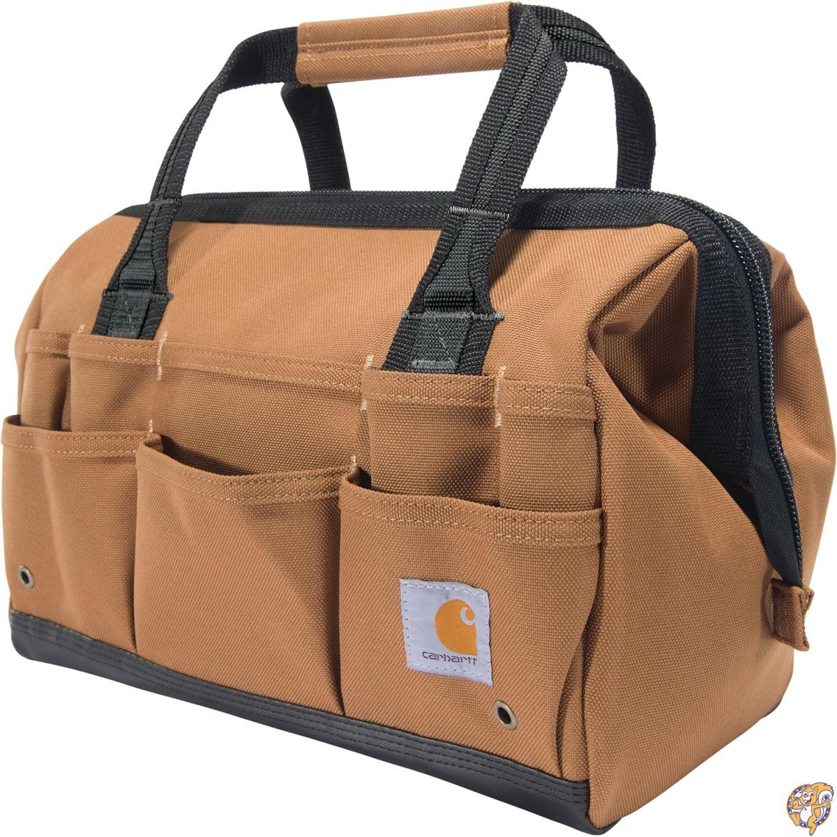 【クーポン配信中】Carhartt オンサイトツールバッグ 耐久性 防水 ツール収納バッグ 厚手 14インチ 26ポケット Brown|パームスアメリカ